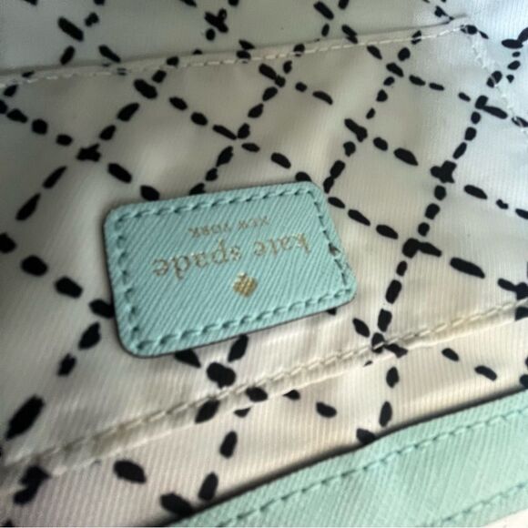 KATE SPADE Cyan Flap Crossbody Turnlock Shoulder Bag Knott Kitt Leila - Picture 10 of 11